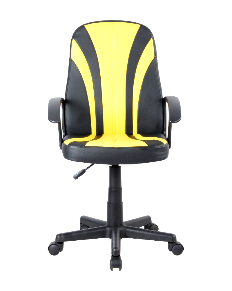 Žlté čierne ergonomické otočné počítačové stoličky pre deti/deti